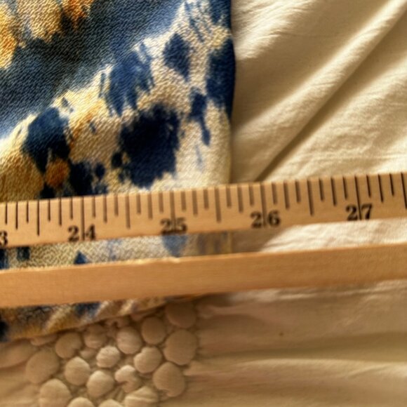 Alfred Dunner Women's Indigo Daze Tie-Dye Top 2X Blue & Yellow Polyester/Spandex - Picture 5 of 7